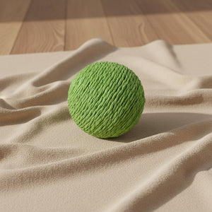 Minge din sisal verde pentru pisici, jucărie durabilă