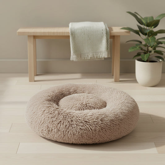 Pat rotund moale și călduros pentru câini și pisici
