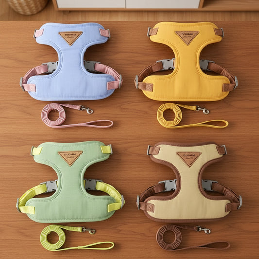 Set ham și lesă pentru căței și pisici, confortabil și respirabil, culori multiple
